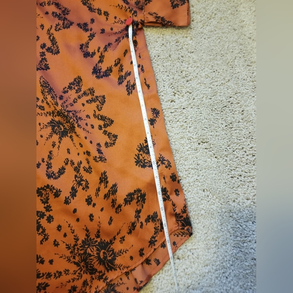 Free People Goddess Sleep Shirt Oversized Button Down Flowy Top Size M Clay - Picture 13 of 13